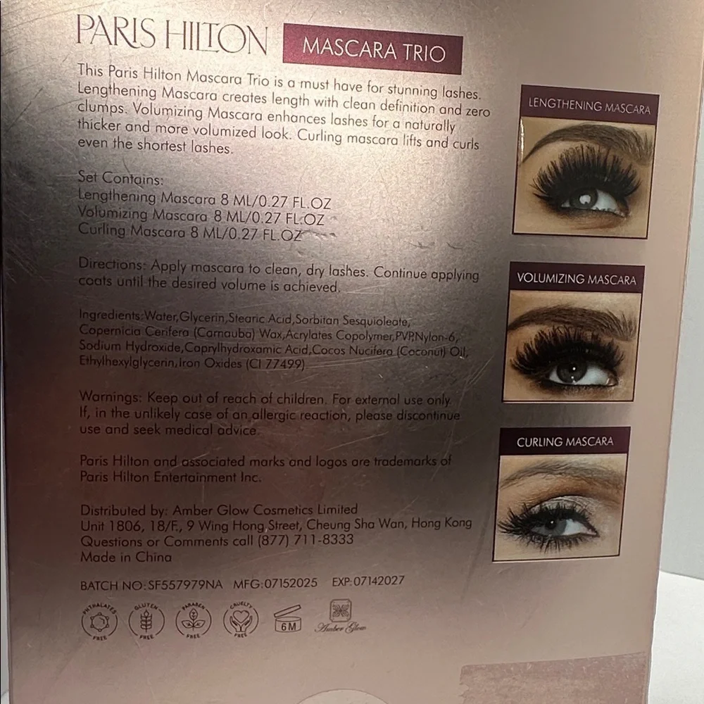 💎 NWT Paris Hilton Steal The Show Mascara Trio Set -
